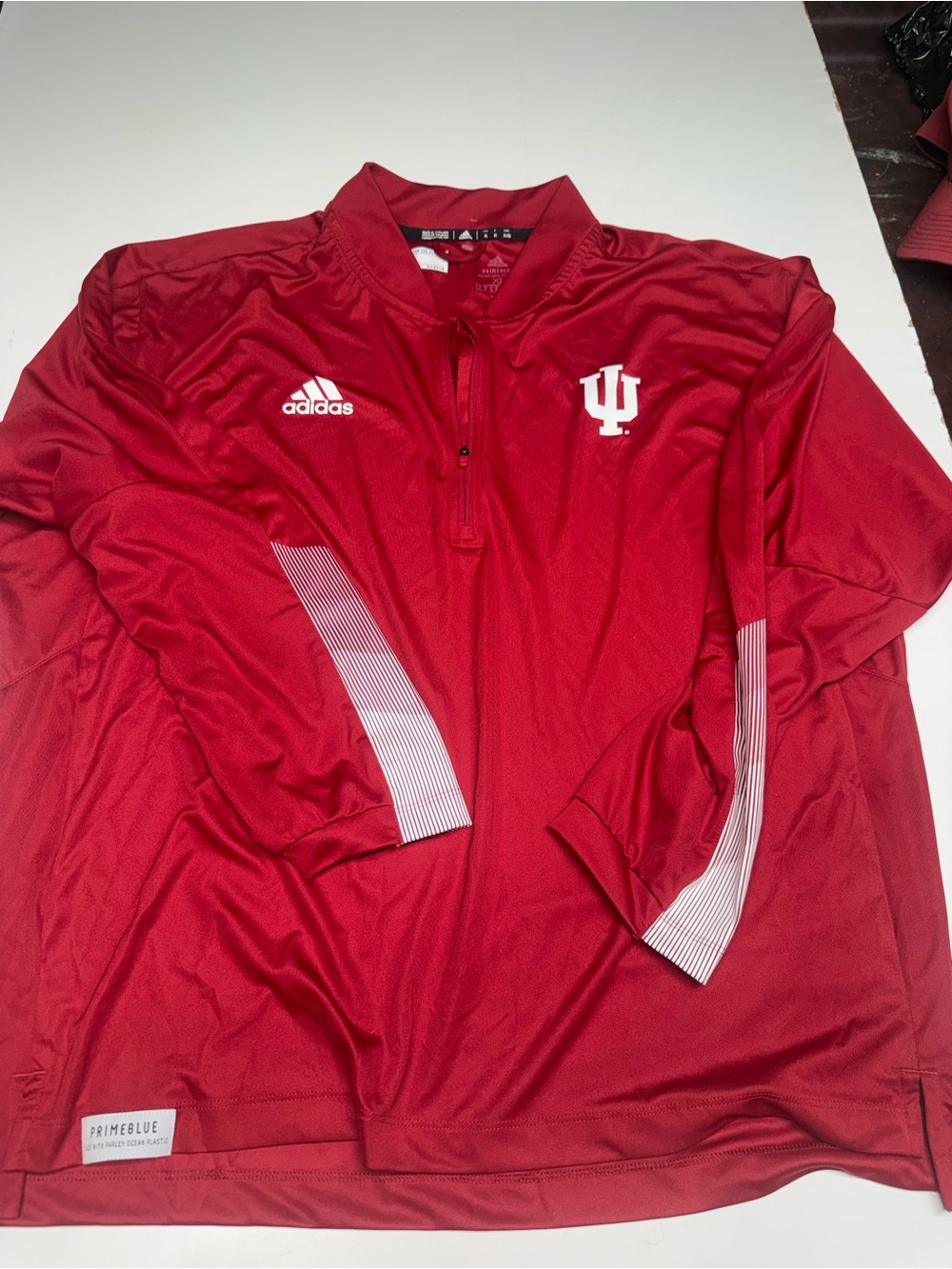 Adidas Indiana University Red 1/4 Zip Pullover light weight